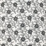 Ivory & Black Floral Block Print Cotton Cushion Cover Set – 16x16 Inch Cosymor
