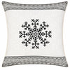Ivory Black Block Print Cotton Cushion Cover Set – 16x16 Inch Cosymor