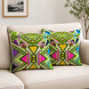 Parrot Green Geometric Boho Cushion Cover Set of 2 - 16X16 Inch Cosymor