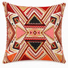 Rust Multi Geometric Texture Boho Cushion Cover Set of 2 - 16X16 Inch Cosymor