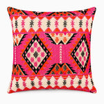 Pink Multi Tribal Boho Inspired Geometric Cushion Cover Set of 2 - 16X16 Inch Cosymor