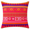 16X16 Inch Orange Geometric Folk Tribal Cushion Cover Set for Sofa Chair