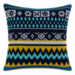 Boho Inspired Stripe Square Cotton Cushion Cover Set – 16x16 Inch Cosymor