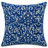 16X16 Inch Indigo Leaves Block Printed Cushion Cover Set for Sofa Living Cosymor