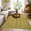 Natural Jute Braided Area Rug 4x6 Ft - Handwoven Jute and Cotton Rug