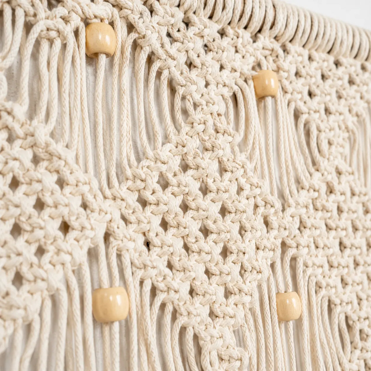 Boho Cotton Macrame Wall Hanging – Natural White