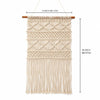 Handwoven Knitted Macrame Wall Hanging – Boho Cotton Wall Decor for Living Room, Bedroom & Entryway | Handmade Woven Tapestry (15 x 35 Inch)
