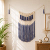 Grand Dyed Macrame Wall Hanging – Blue & Off White