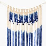 Grand Dyed Macrame Wall Hanging – Blue & Off White