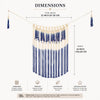 Grand Dyed Macrame Wall Hanging – Blue & Off White