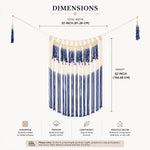 Grand Dyed Macrame Wall Hanging – Blue & Off White
