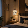 Ceramic Floral Painted Mosaic Ceiling Pendant Lantern Lamp