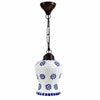 Ceramic Floral Painted Mosaic Ceiling Pendant Lantern Lamp