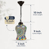 Ceramic Moroccan Mosaic Glass Lantern – Assorted Colours