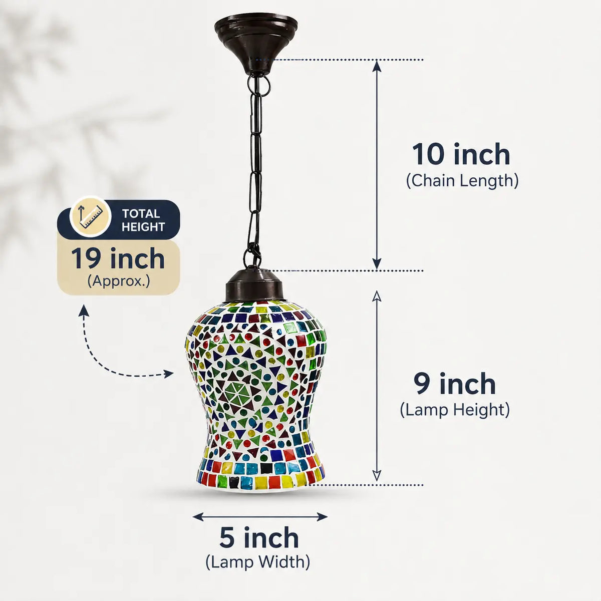 Ceramic Moroccan Mosaic Glass Lantern – Assorted Colours
