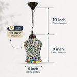 Ceramic Moroccan Mosaic Glass Lantern – Assorted Colours