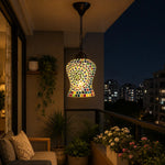 Ceramic Moroccan Mosaic Glass Lantern – Assorted Colours