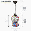 Artisan Filigree Mosaic Pendant Lantern