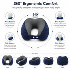 Cosymor purple U-shape travel neck pillow soft velvet cover close-up
