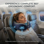 Cosymor purple U-shape neck pillow compact design easy to pack and travel