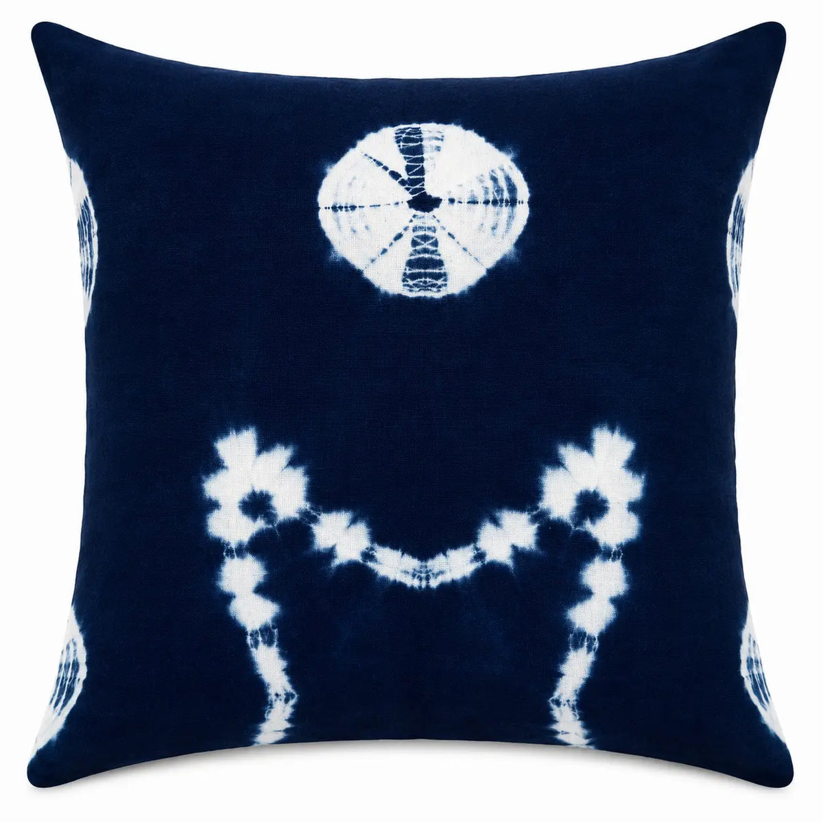 Navy Medallion Tie Dye Boho Cushion Cover Set – 16x16 Inch Cosymor
