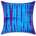 Purple Vivid Aqua Tie Dye Cushion Cover Set – 16x16 Inch Cosymor