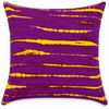 Vivid Purple & Gold Streaks Boho Cushion Cover Set of 2 – 16x16 Inch