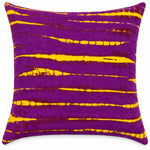 Vivid Purple & Gold Streaks Boho Cushion Cover Set of 2 – 16x16 Inch