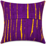 Vivid Purple & Gold Streaks Boho Cushion Cover Set of 2 – 16x16 Inch