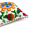 16X16 Inch Ivory Medallion Embroidered Cushion Covers Set for Sofa Living Area Cosymor
