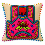 16X16 Inch Terracotta Hamsa Embroidered Cushion Covers Set for Sofa Chair