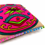 16X16 Inch Terracotta Hamsa Embroidered Cushion Covers Set for Sofa Chair