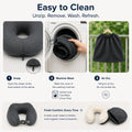 Cosymor grey travel neck pillow removable washable cover easy to clean