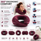 Cosymor wrap travel neck pillow in use worn around neck lifestyle view