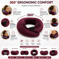 Cosymor wrap neck pillow velvet cover soft texture close-up