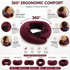 Cosymor wrap neck pillow velvet cover soft texture close-up