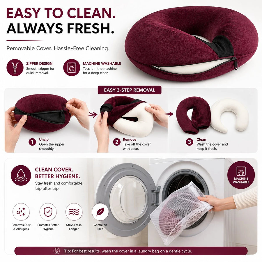 Cosymor wrap neck pillow full 360 degree support design side view