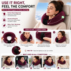 Cosymor wrap travel neck pillow memory foam fill and snap lock closure