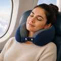 Navy Blue  U-Shape Travel Neck Pillow for Comfortable Flight Journey