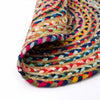 Handwoven Multicolored Round Braided Dhurrie Carpet Rug (2 Ft / 25 Inch)