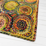 Bohemian Chindi Braided Jute & Cotton Area Rug – Handwoven Boho Rug (4x6 Ft / 48x72 Inch)