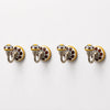 Cosymor Hand-Painted Ceramic Wall Hooks – Set of 4 | Yellow Floral Boho Design