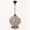 Cosymor Moroccan Mosaic Glass Hanging Lamp – Decorative Boho Pendant Light for Indoor and Outdoor